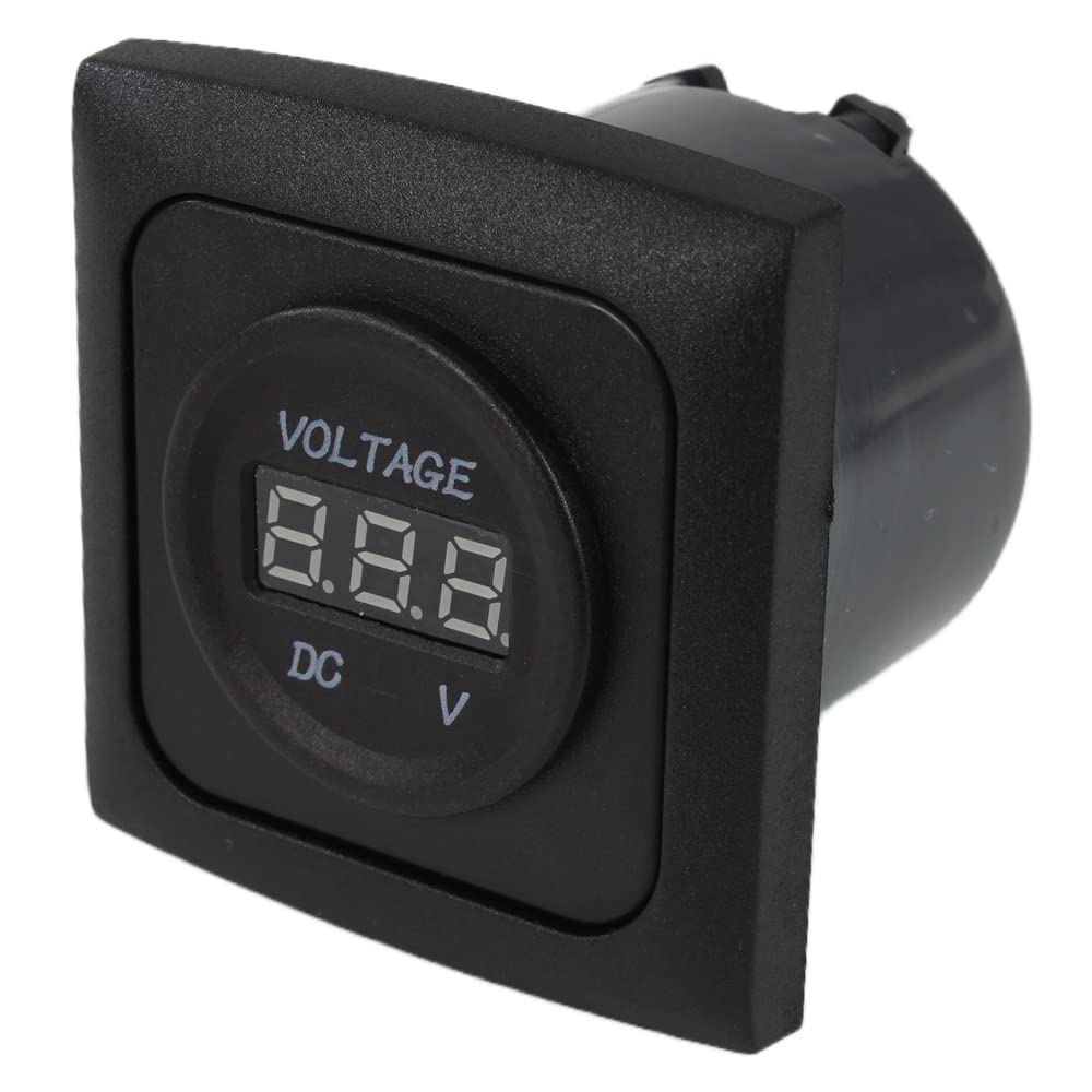 C-Line Presto Inprojal CBE Stekdose Voltmeter Digtal 12 + 24 Volt + Rahmen + Isodose schwarz von Generisch