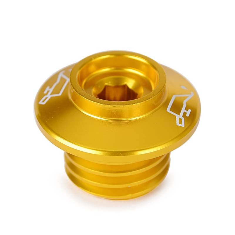 CNC Ölfilterbecher Motorstopfen Abdeckung für Ducati 848 899 959 1299 Panigale V4 V4S Hypermotard 796 821 939 950 SP Monster 696 (Gold) von Generisch