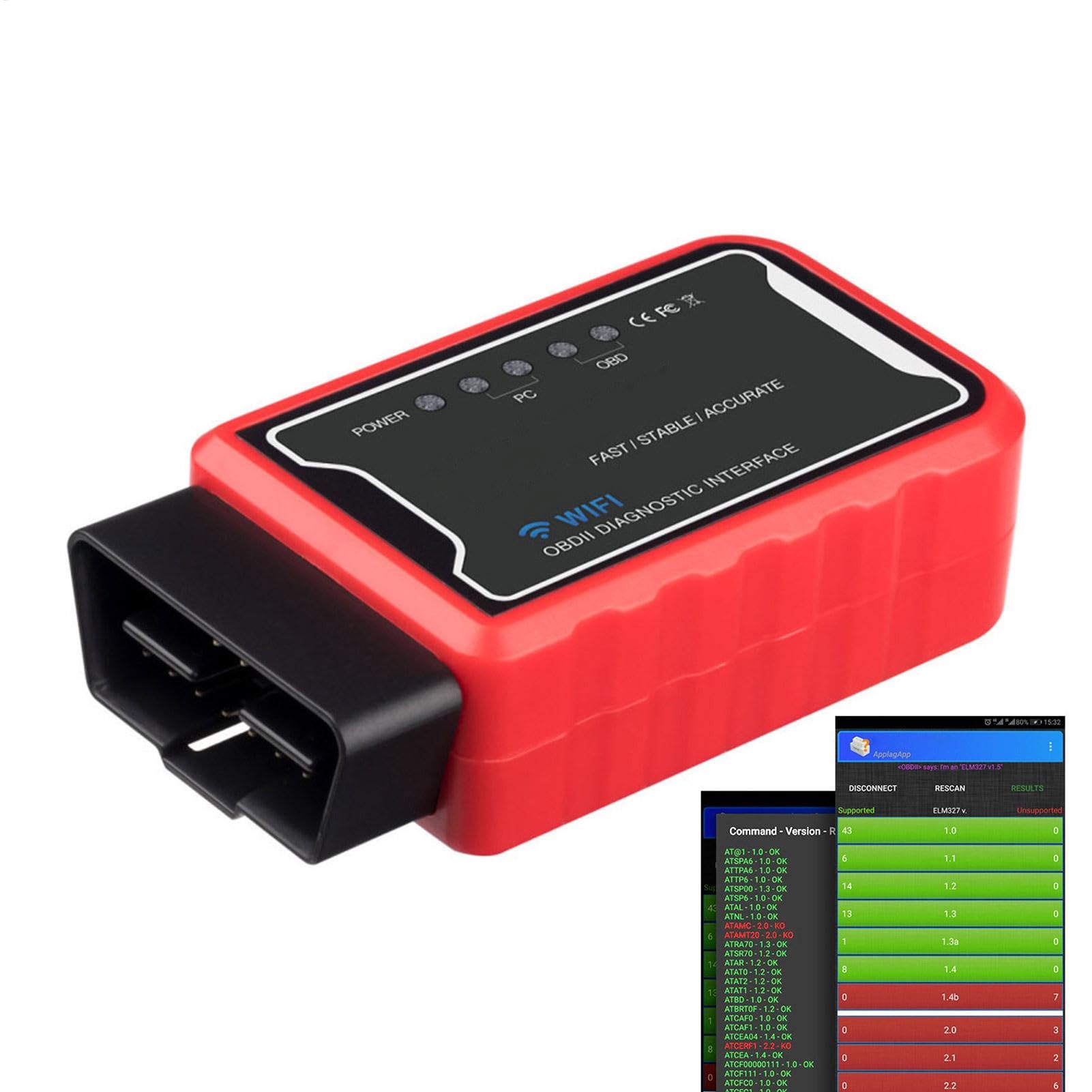 Car Engine Fault Code Reader, Engine Fault Scanner with Live Data, OBD II Scanner for Car and Truck, Read and Clear Error Codes, Diagnose Engine Problems, Car Diagnostic Tool von Generisch