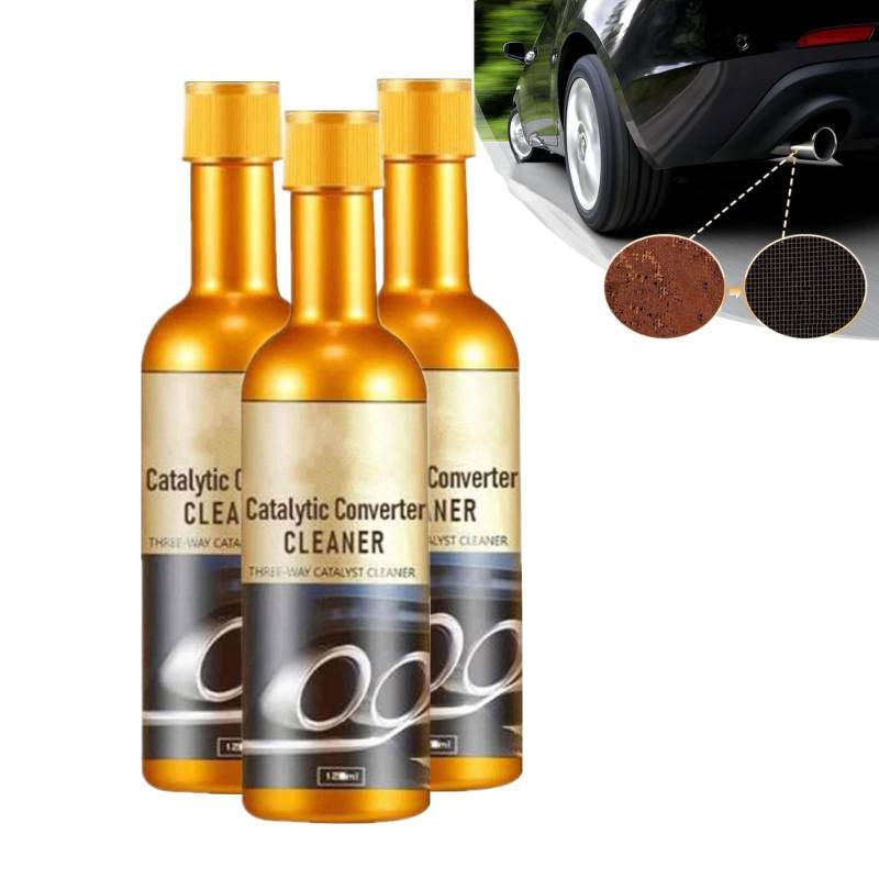 Catalytic Converter Cleaner Reiniger,Auto Katalysator Reiniger für Motor Katalysator Booster,für Benzin,Diesel,Hybrid Catalytic Converter Cleaner Engine Booster Cleaner (3 PCS) von Generisch