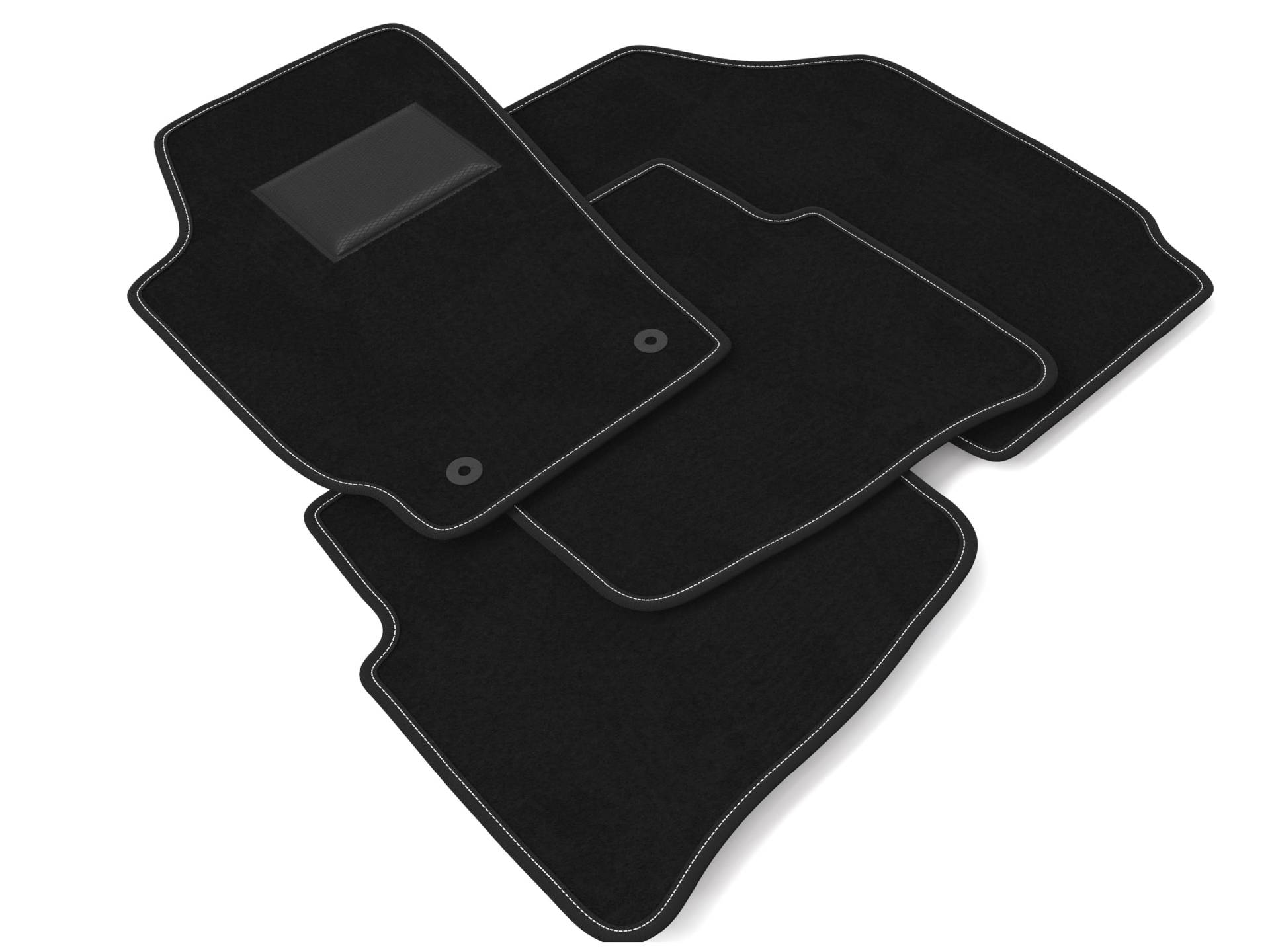 DHCarMats Auto-Fußmatten für VW Fox von 2005 bis 2011 | Auto-Fußmatten aus rutschfestem Teppichmaterial, Innenraum – komplettes Set vorne und hinten von Generisch