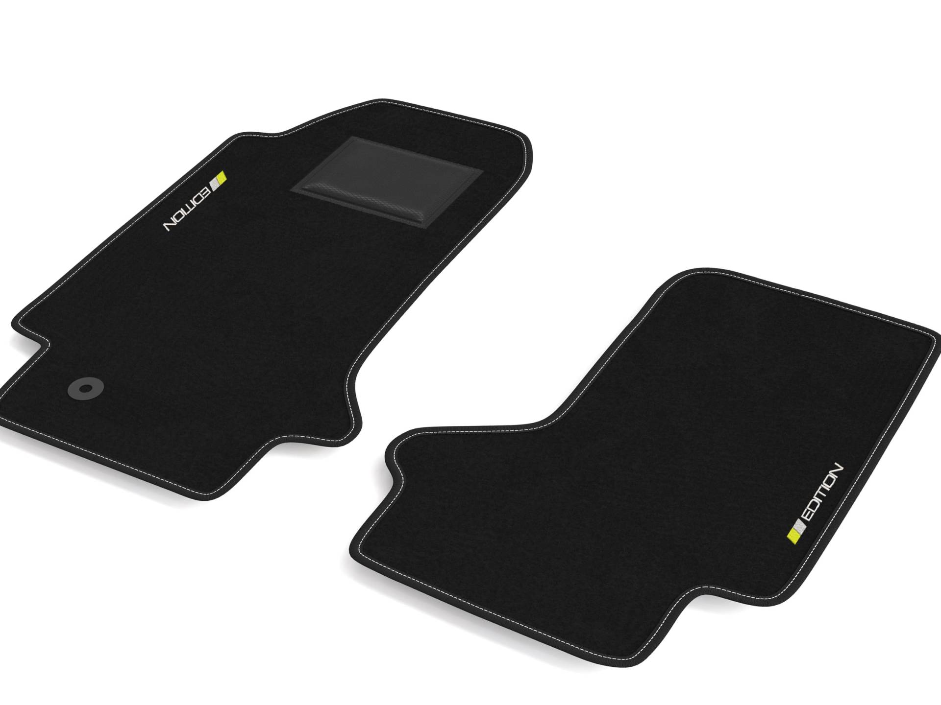 DHCarMats Bestickte Auto-Fußmatten für Opel GT von 2006 bis 2010 | Auto-Fußmatten aus Teppichmaterial, rutschfest, individuell dekoriert, Innenraum – komplettes Set vorne von Generisch