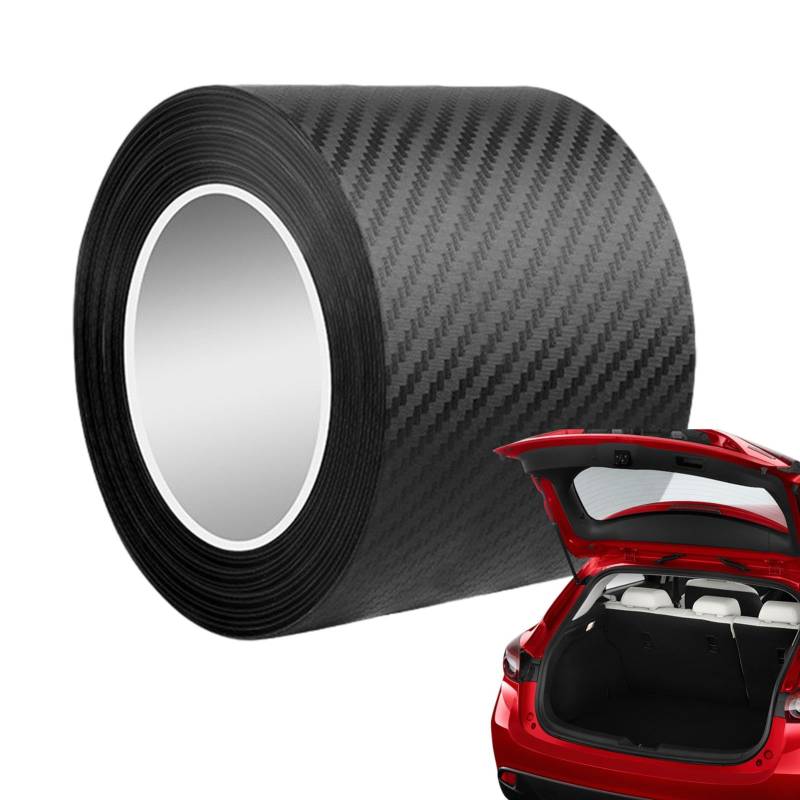 Door Edge Guard, Wrap Film, Self-Adhesive Carbon Fiber Protector, Waterproof Anti-Collision Strip Sill, Black Self-Adhesive for Scratch-Resistant Car, 3.94inch X 16.4ft von Generisch