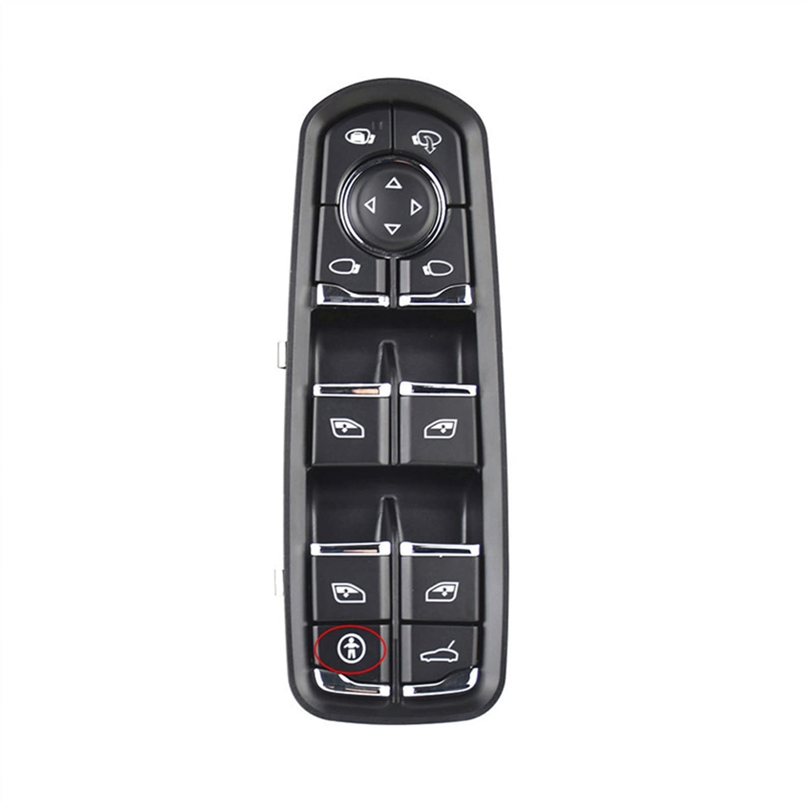 Elektrischer Fensterheberschalter Für Porsche für Panamera für Cayenne für Macan Beifahrer Fensterheber Control Switch Button Konsole Elektrischer Fensterheberschalter(with Children Logo) von Generisch