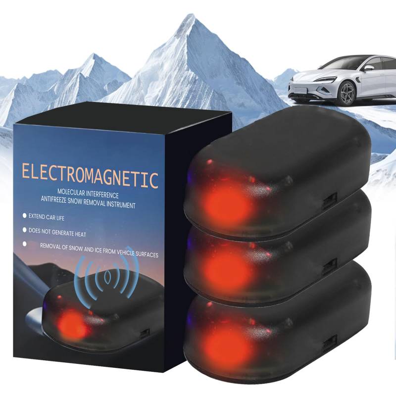 Elektromagnetische Wellen Als Frostschutz - Und SchneeräUmgeräT,Elektromagnetischer Auto-Enteiser,Tragbarer Kinetischer Molekularheizer,Auto-Interferenz-Anti-Frost-GeräT (B, 3PCS) von Generisch