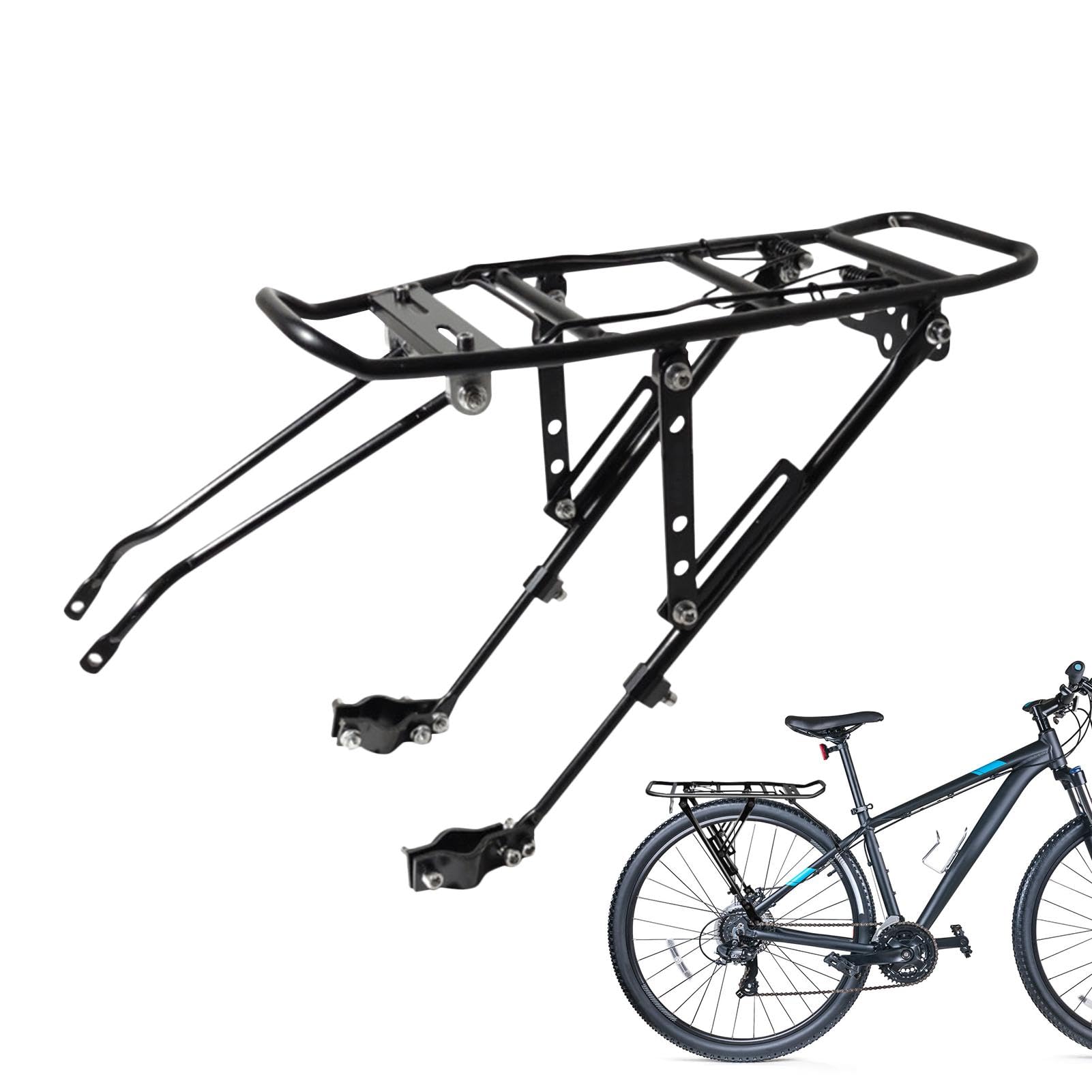 Fahrrad-Heckträger,Fahrrad-Heckträger,Fahrradgepäckträger - Fahrradträger aus Aluminiumlegierung, Schnellverschluss-Fahrradträger für Outdoor-Radfahren von Generisch