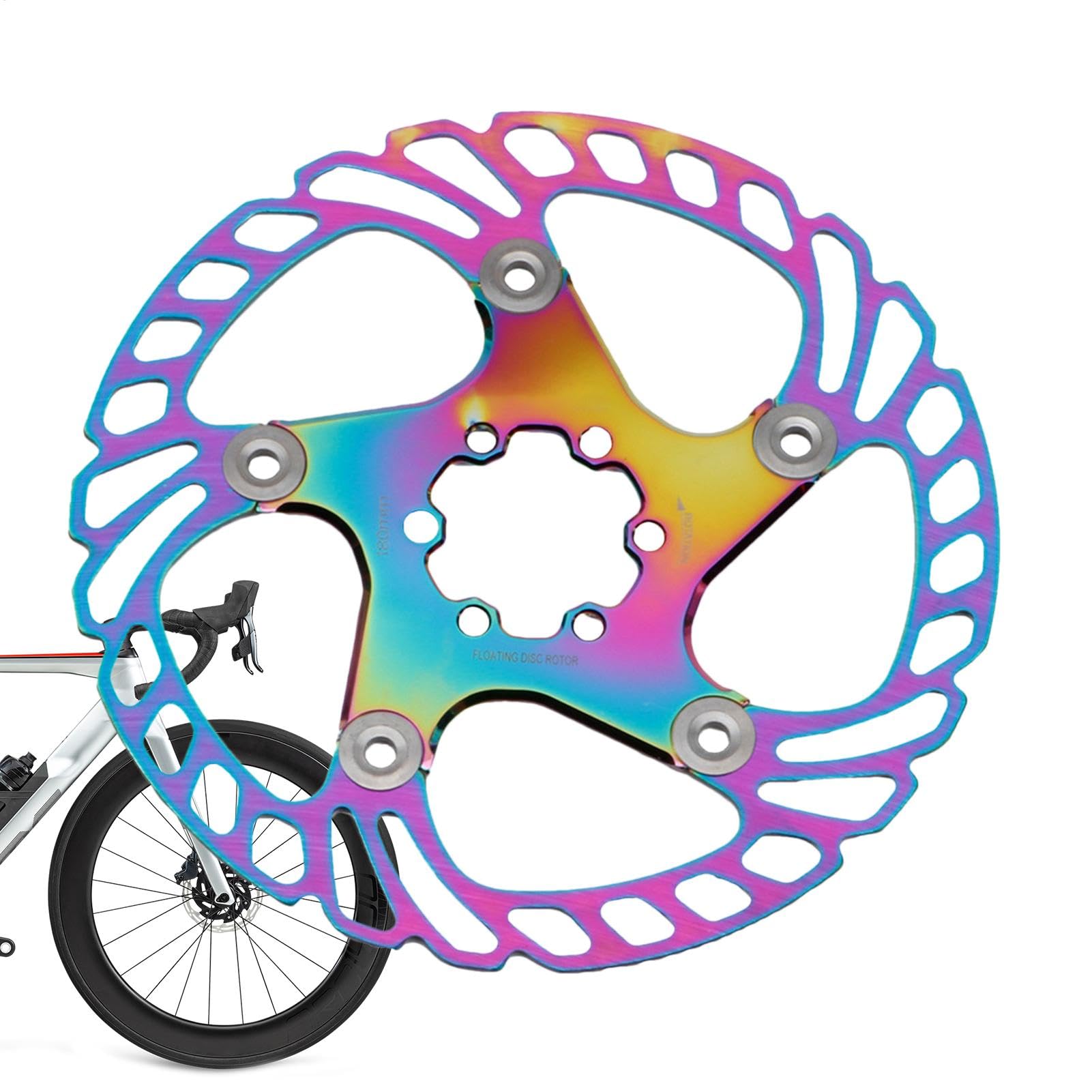 Fahrradscheibenbremsrotoren - Fahrradbremsscheibe, Straßenbikes -Scheibenrotor | Bunte Festplattenbremse | Radsportzubehör mit hohlem Design für Mountainbycles, Festplattenbremse, Fahrräder Brem von Generisch