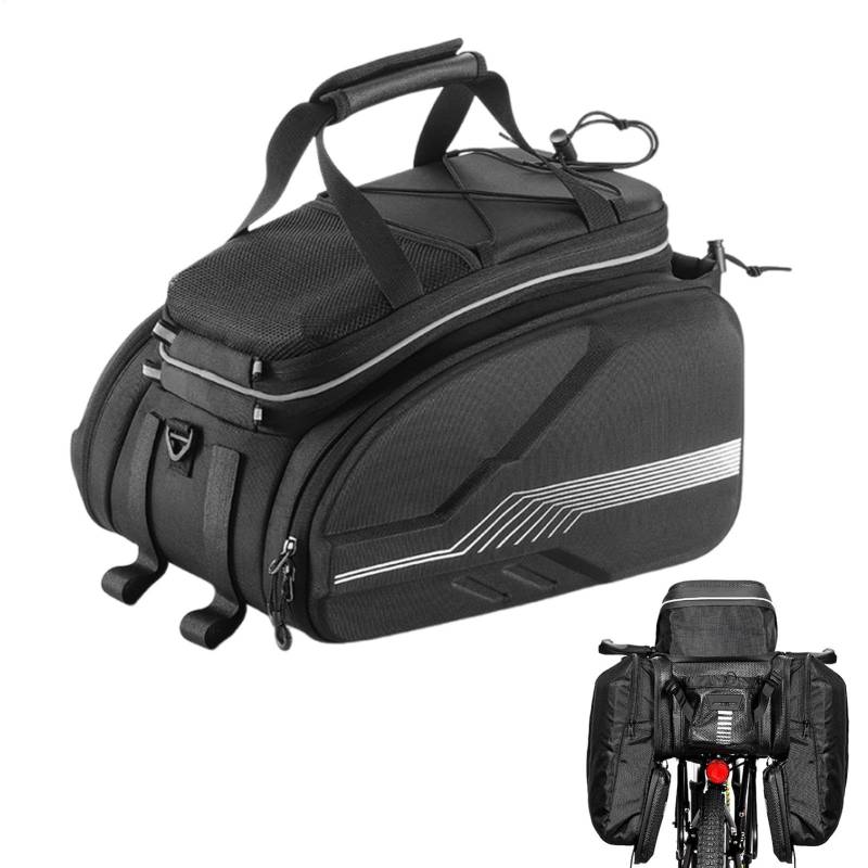 Fahrradtaschen Fahrradtasche Gepäckträger Tasche Rennrad Mountainbike Schwarz Satteltasche Hartschale für Lebensmittel Einkauf und Radfahren von Generisch