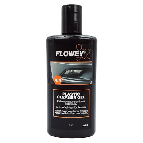 Flowey 4.4 Plastic Cleaner Gel Innen & Aussen Auto Kunststoff Reiniger Plaste Reiniger Zierleisten, Stoßfänger und Außenspiegelabdeckungen 250ml von Generisch