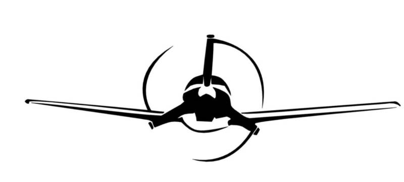 Flugzeug Aufkleber Flieger Decal Autoaufkleber Wandtattoo in 15cm, 20cm, 25cm (151/6) (schwarz Glanz, 20cm) von swor