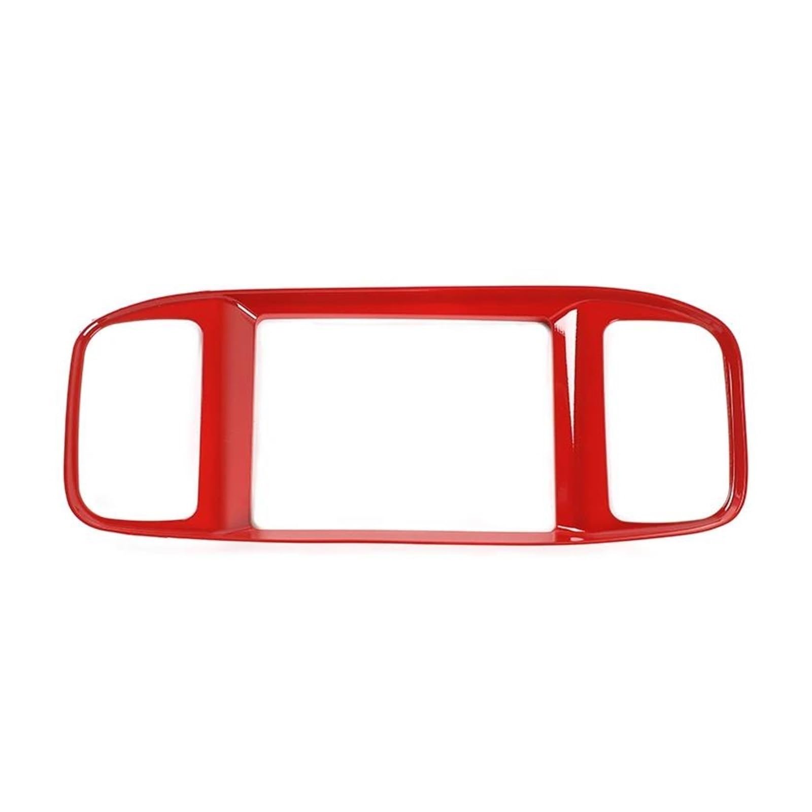 Folienset die Mittelkonsole Auto Dashboard Navigation Bildschirm Panel Rahmen Trim Abdeckung Dekoration Zubehör Für Ladegerät 2015 +(Rot) von Generisch