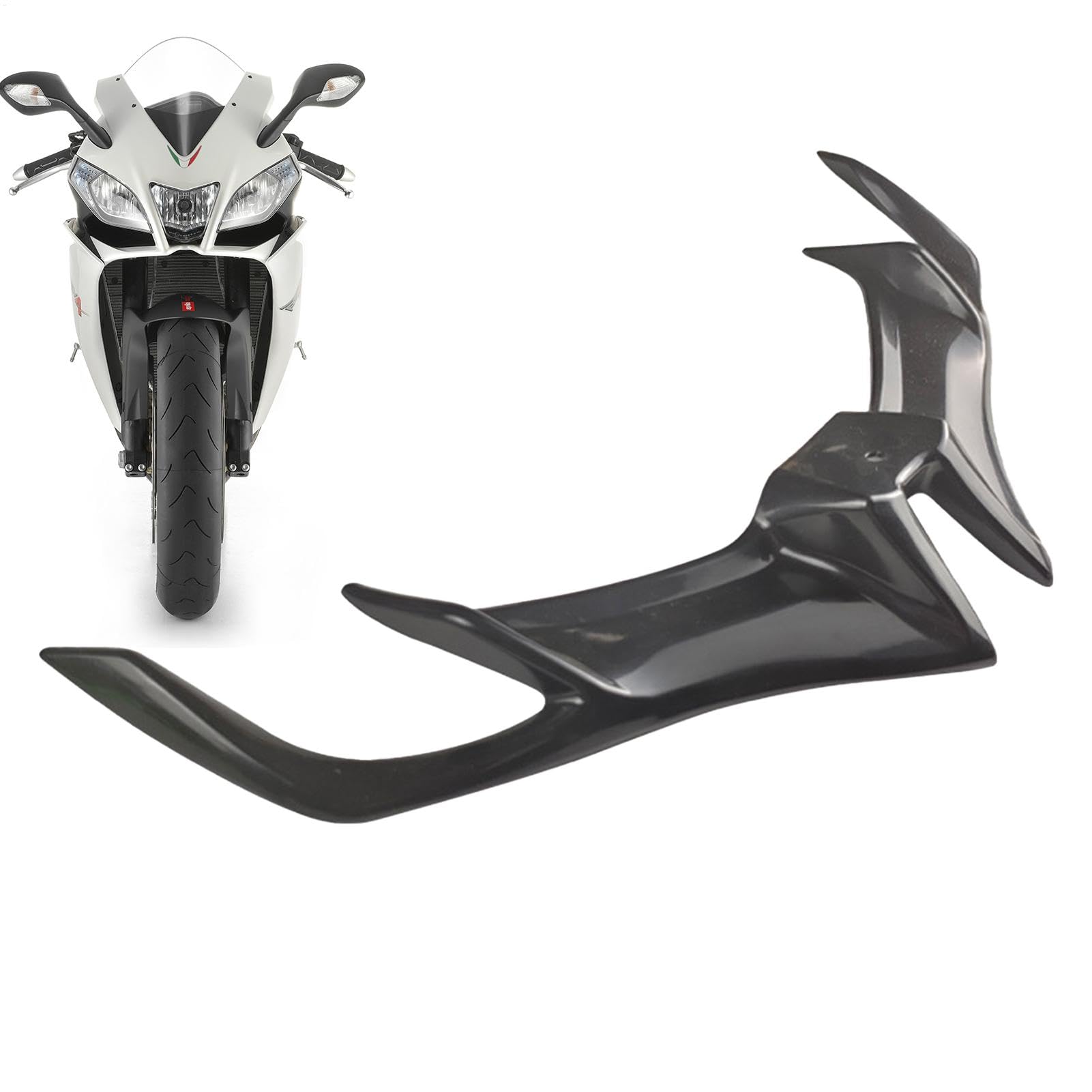 Front Fairing Aerodynamic Winglets, Fixed Wind Wing Side Spoilers, Motorcycle Winglets for Enhanced Stability, Dynamic Wing Spoiler Accessories for Improved Riding Performance von Generisch