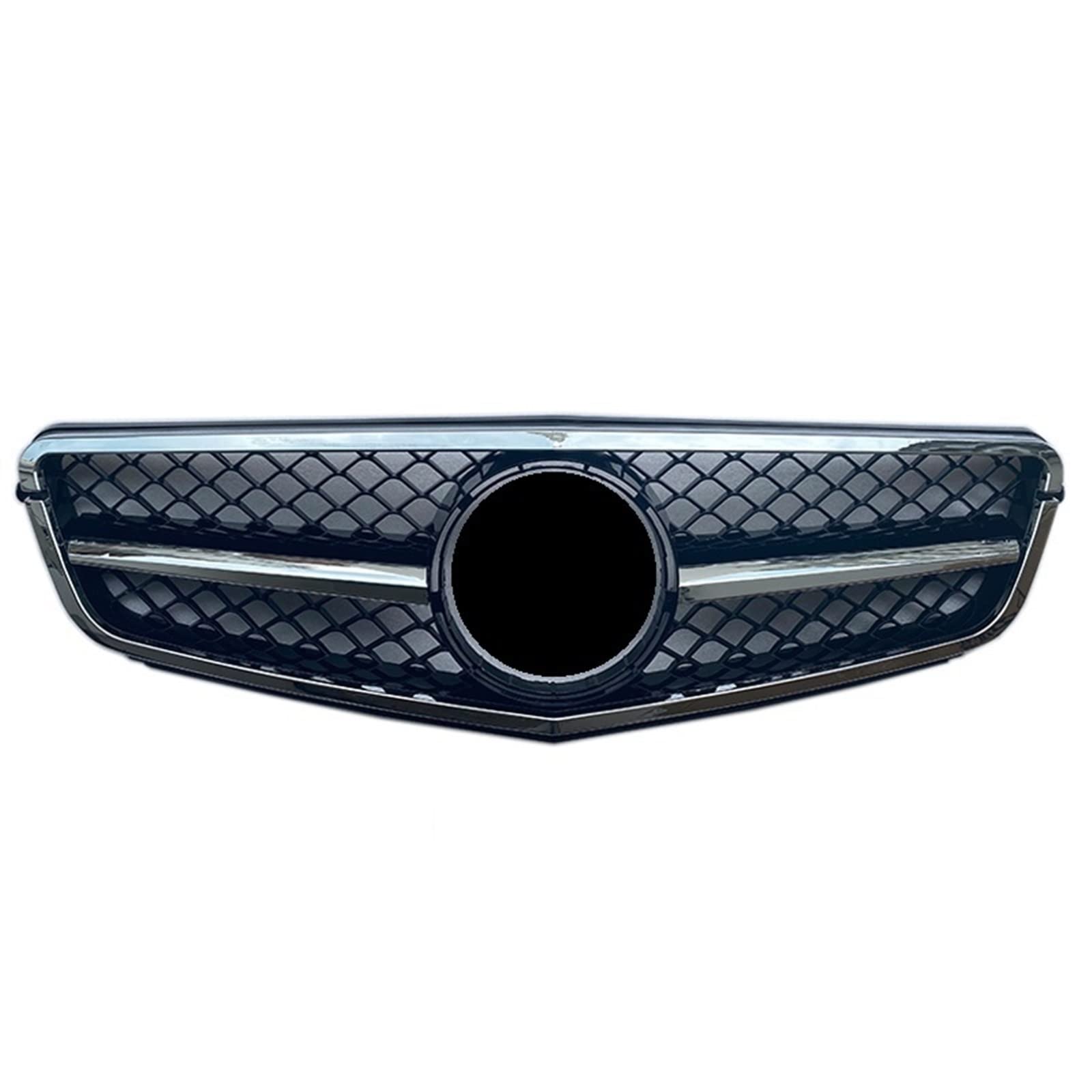 FrontstoßStange Auto-Frontgrill Für Benz C-Klasse 2008–2014 Racing-Stoßstangengrill(Black Silver) von Generisch