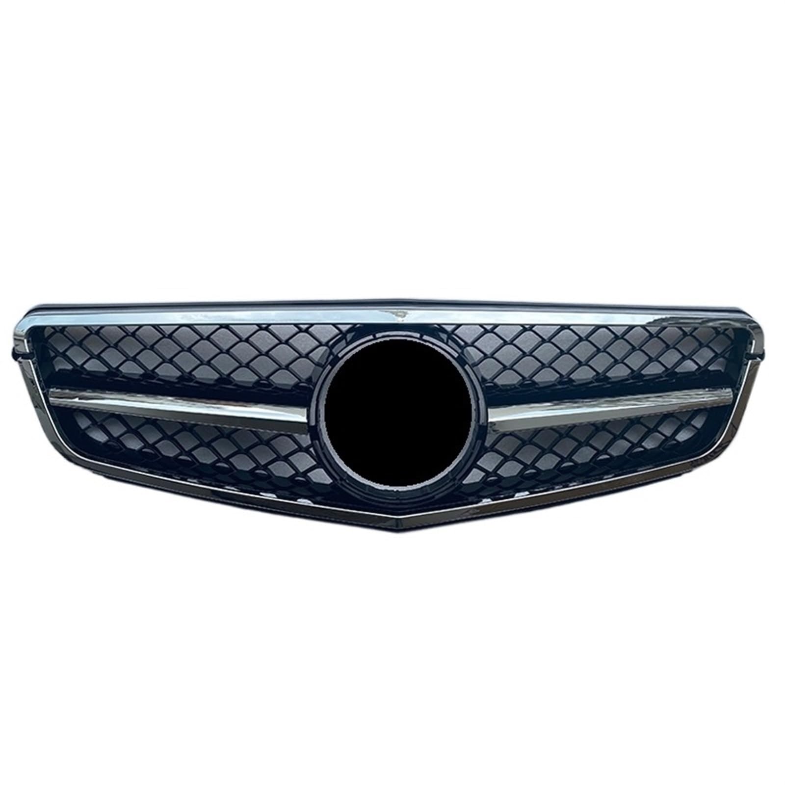 FrontstoßStange Auto-Frontgrill Für Benz C-Klasse W204 C180 C200 2008–2014 Racing-Stoßstangengrill(Black Silver) von Generisch