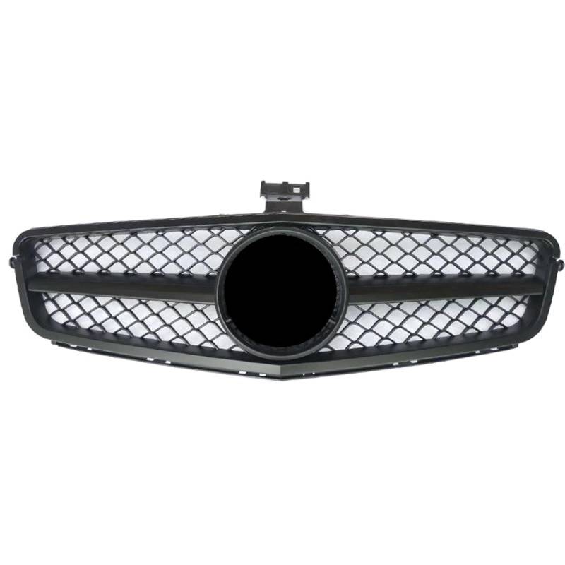 FrontstoßStange Auto-Frontgrill Für Benz C-Klasse W204 C180 C200 2008–2014 Racing-Stoßstangengrill(Matte Black) von Generisch