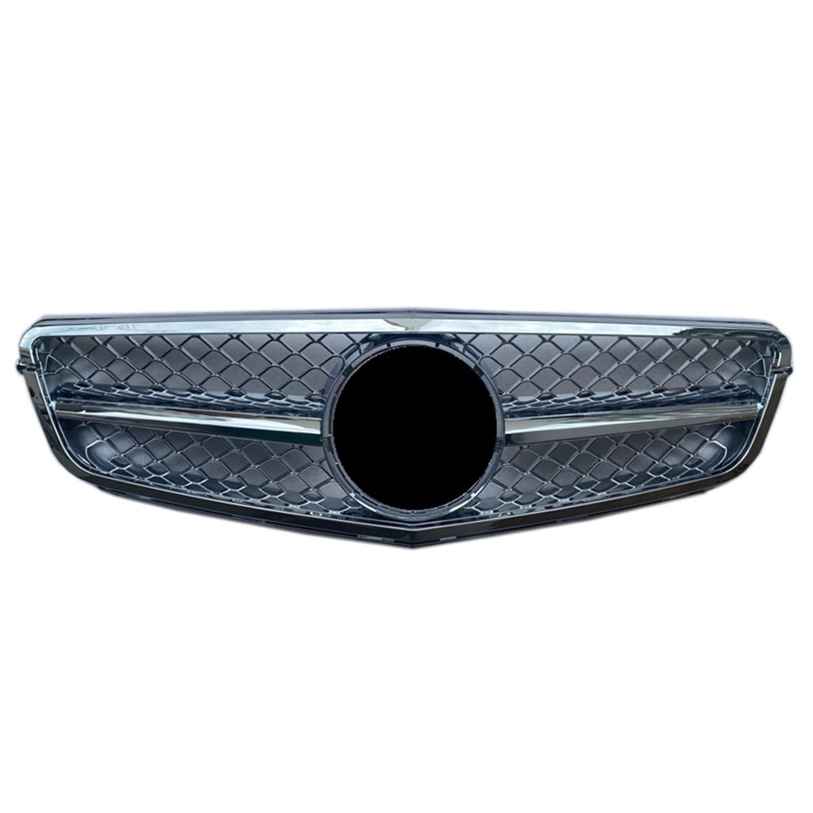 FrontstoßStange Auto-Frontgrill Für Benz C-Klasse W204 C180 C200 2008–2014 Racing-Stoßstangengrill(Silber) von Generisch