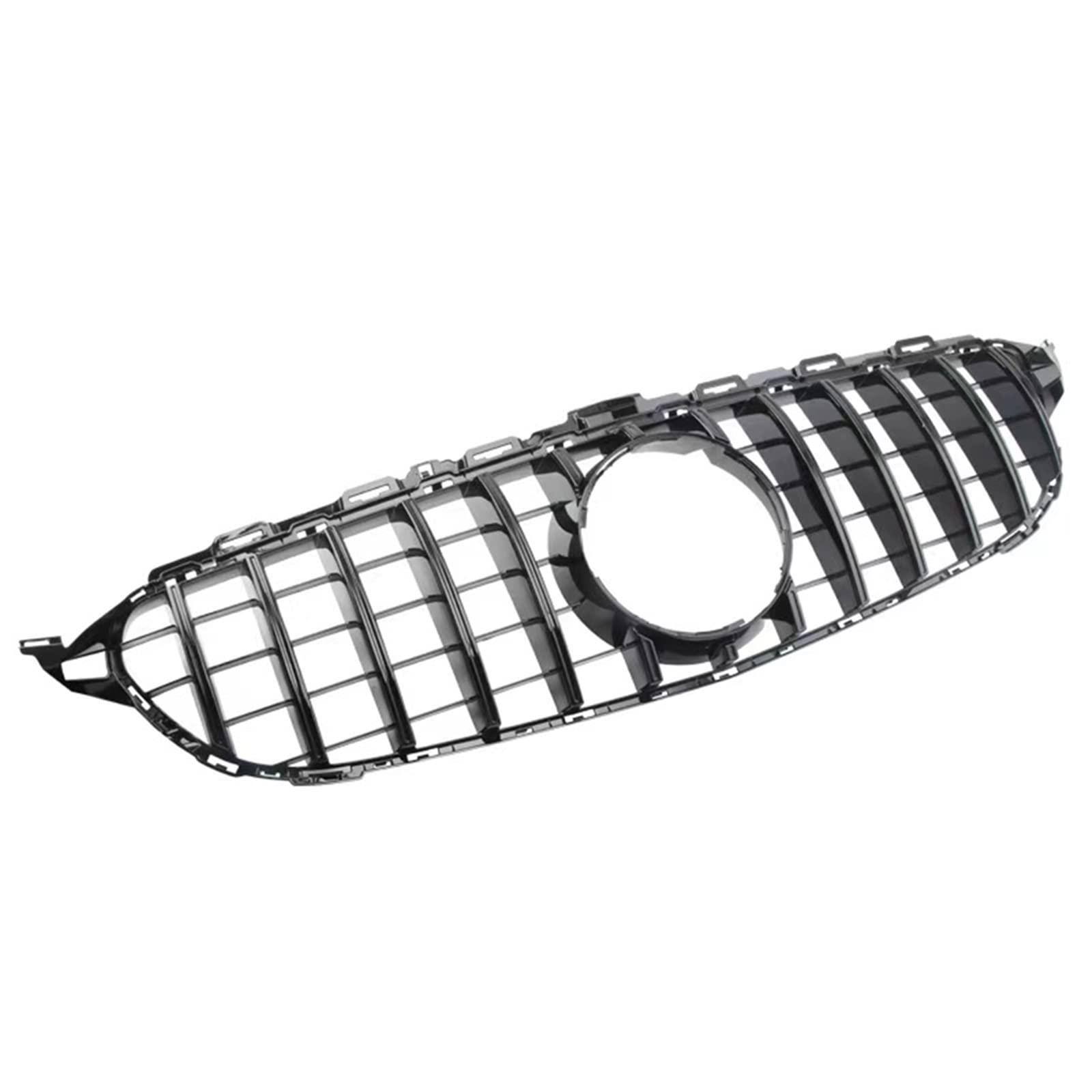 FrontstoßStange Auto-Frontgrill Schwarz/Silber Für Benz W205 C200 C250 C300 C350 2015–2018(Schwarz) von Generisch