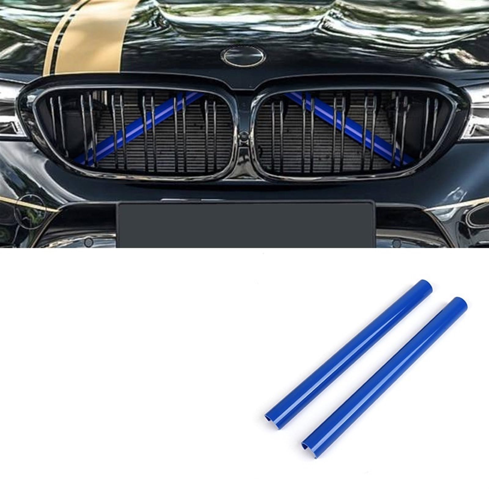 FrontstoßStange EIN Paar Auto-Frontgrill-Zierstreifen Für Car Sport Styling Dekoration(Blau) von Generisch