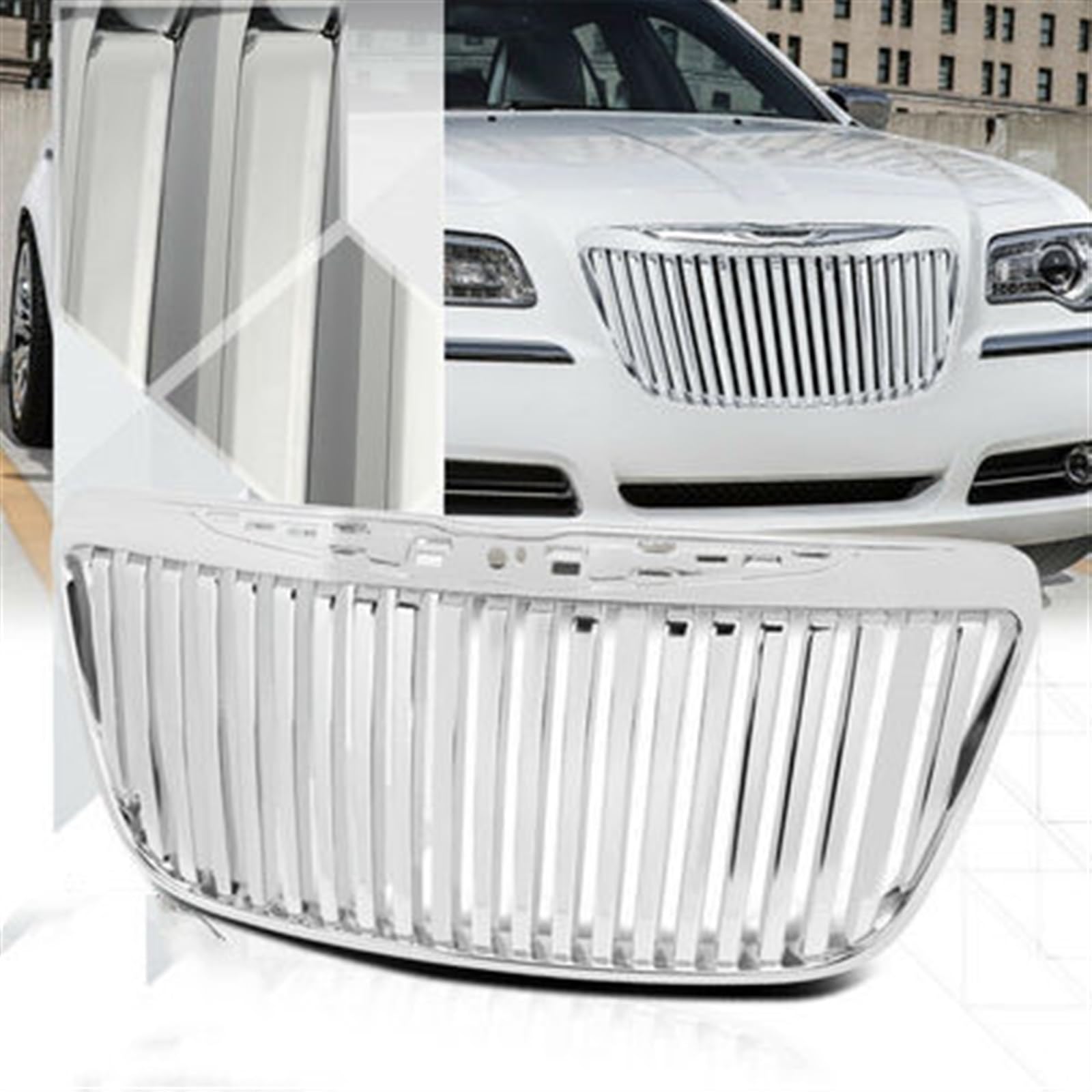 FrontstoßStange Frontstoßstangengrill Kühlergrill Für Chrysler 300C 2011-2014 Renngrills(Style 3) von Generisch