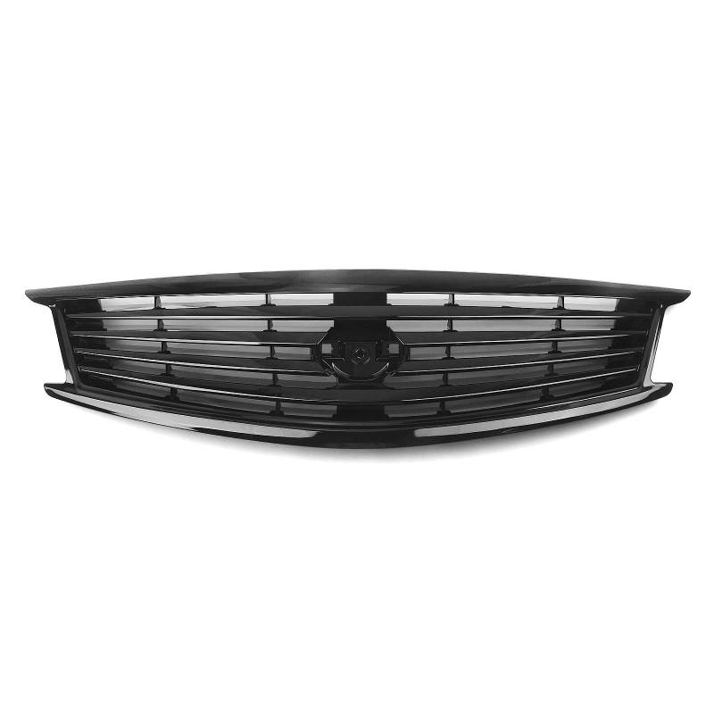 FrontstoßStange Für Infiniti G25 G37 2010-2013 Frontgrill Grill Auto Obere Stoßstange Haube Mesh(Glänzend schwarz) von Generisch