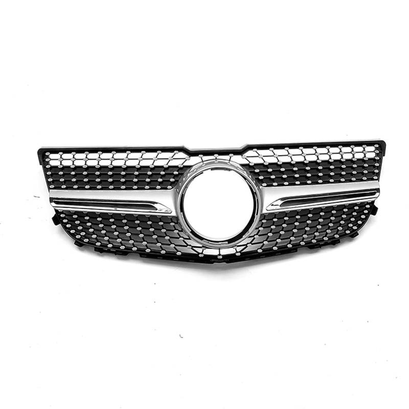 FrontstoßStange Für Mercedes Für Benz GLK X204 2013-2015 Frontgrill Diamond Style Grill(Silber) von Generisch