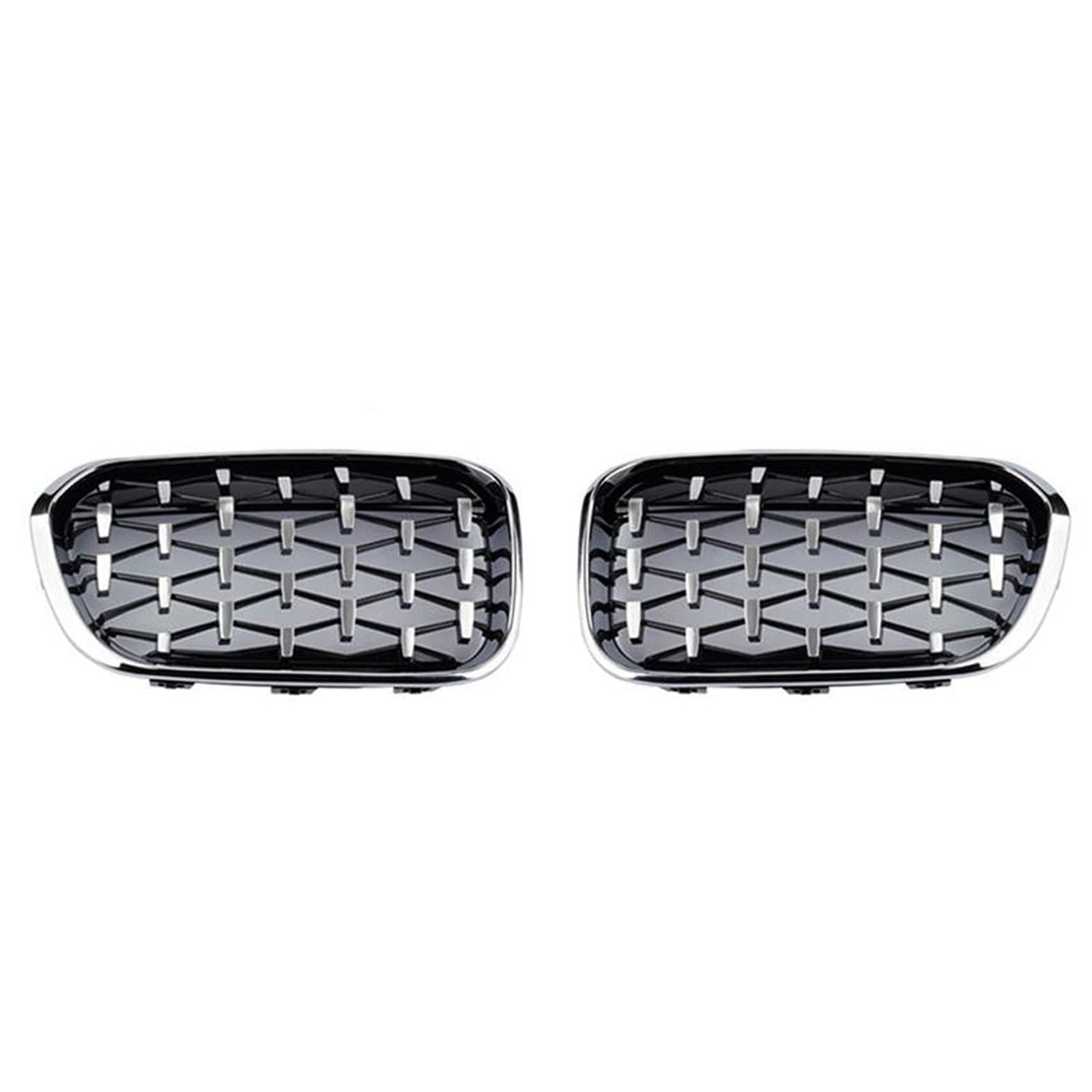 FrontstoßStange Mode-Frontgrill Im Diamant-Stil Für F20 F21 2015–2019 118i 120i 125i M140i(Silber) von Generisch