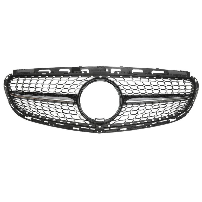 FrontstoßStange Oberer Kühlergrill Der Vorderen Stoßstange Facelift-Renngrill Für Benz E-Klasse 2014 2015(Diamond Black) von Generisch