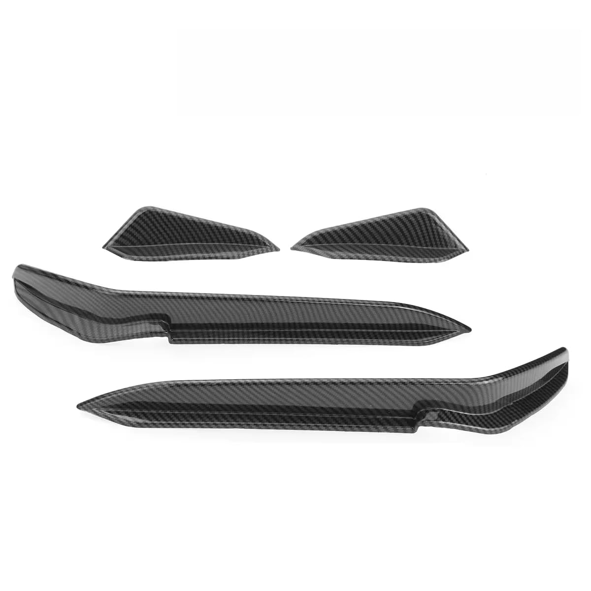 Frontstoßstange Splitter Kit Canard Wings Karosserie Spoiler Canard Kompatibel mit VW Golf MK7.5 R-Line GTI GTD Karosserie Kit Autozubehör (mk7 R Line Carbon) von Generisch