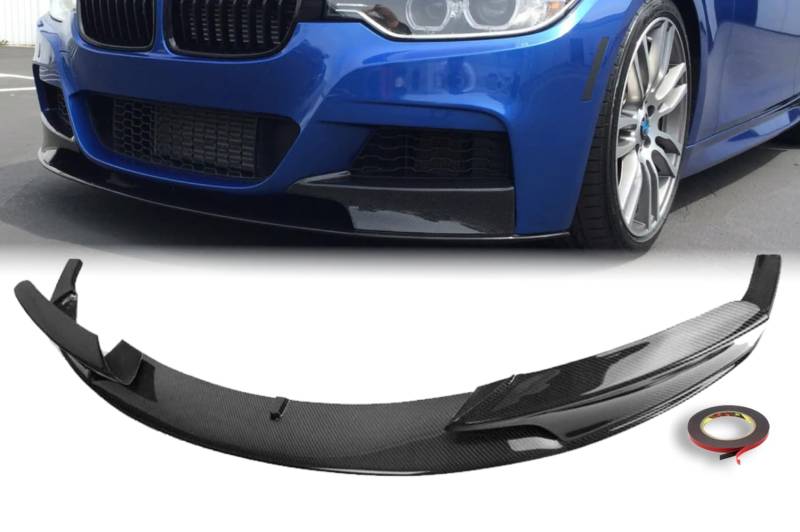 Frontstoßstange Spoiler Carbon Look für BMW 3er F30/F31 mit Splittern 2011 2012 2013 2014 2015 2016 2017 2018 2019 Performance Tuning von Generisch