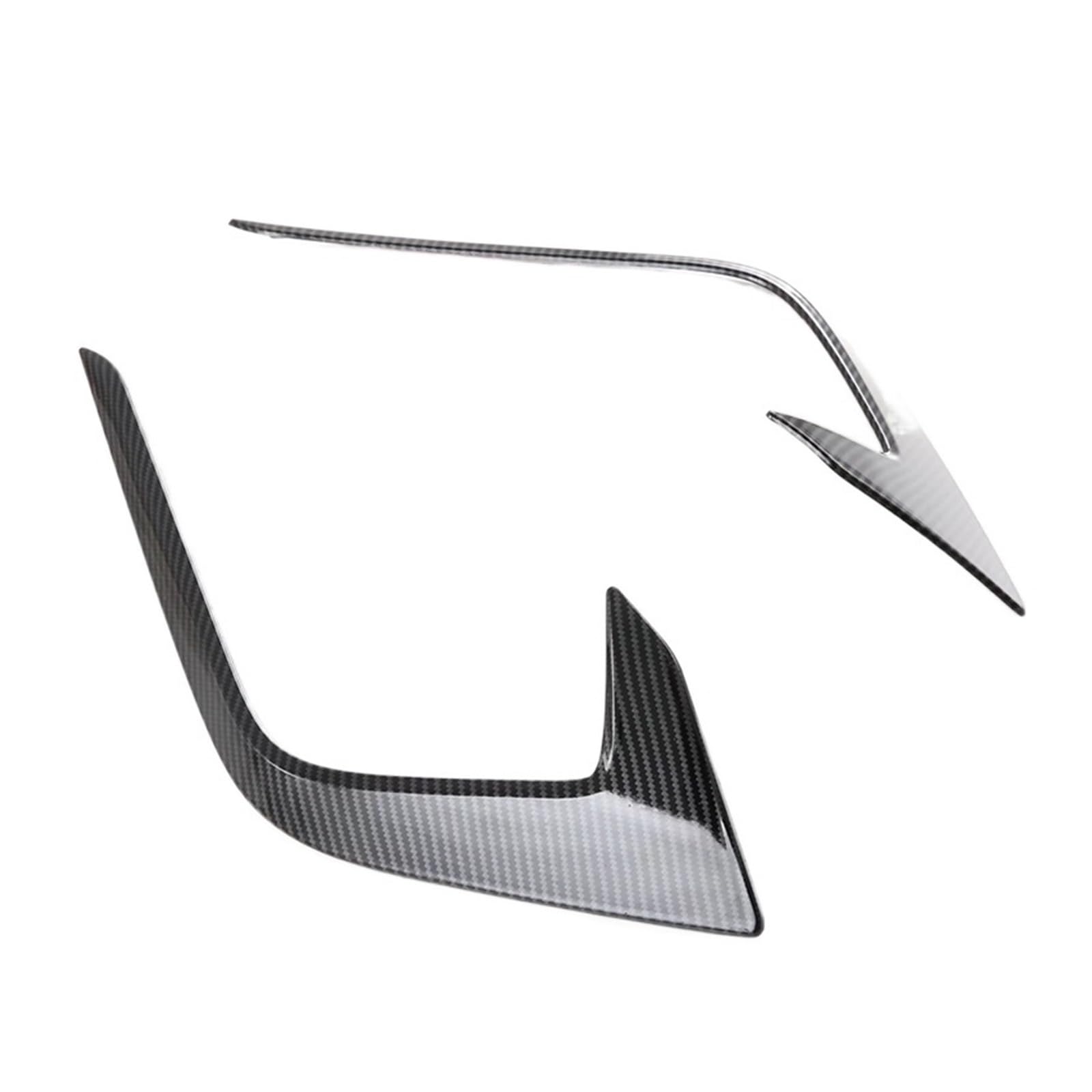 Frontstoßstangengrill Für Civic 11th Gen 2022 2023 für Chrome Carbon Nebelscheinwerfer Lampe Trim Abdeckung Lünette Streifen Nebel Licht Abdeckung(Carbon Fiber Style) von Generisch