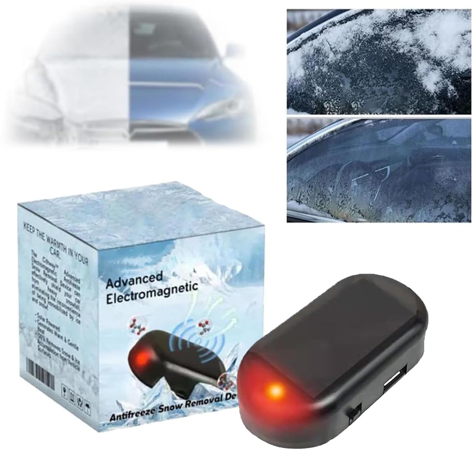 Frostschutzmittel Elektromagnetisch Auto Schneeräumgerät Molekulare Interferenz Frostschutzmittel Schneeräumungsinstrument Fahrzeug Mikrowelle Auto Enteiser Frostschutzmittel (1 Stück) von Generisch