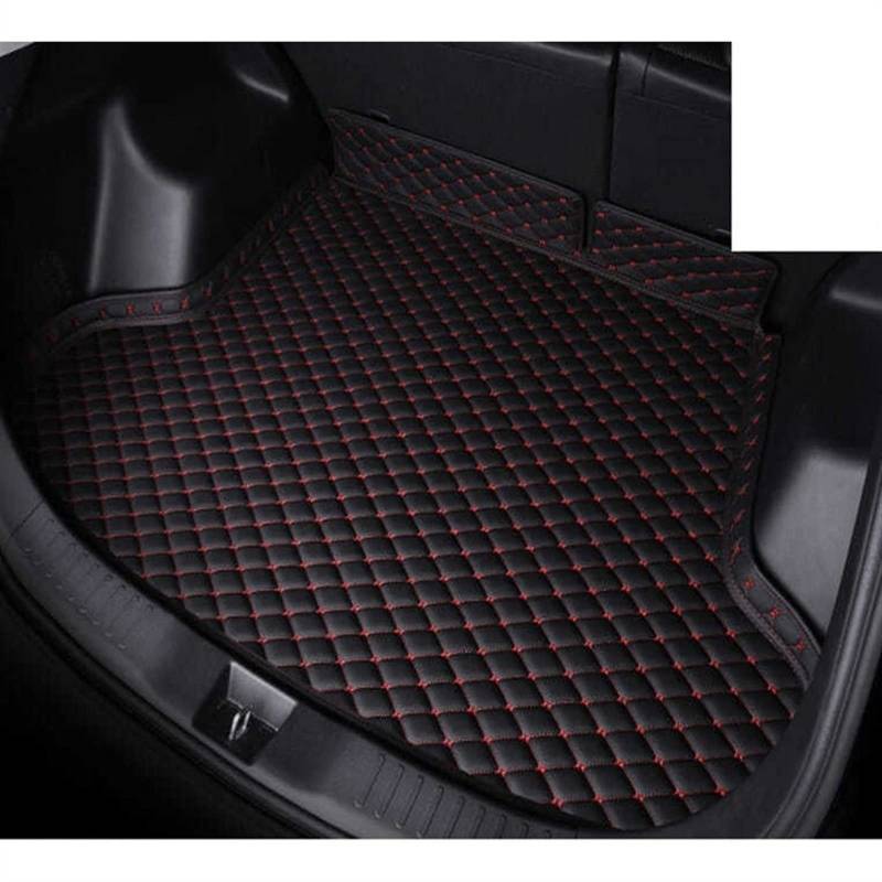 Für Skoda für Octavia A7 2015-2020 Auto-Styling Heckstiefel wasserdichte verschleißfeste Liner Trunk Cargo Mat Langlebiges Kofferraum(Schwarz Rot) von Generisch