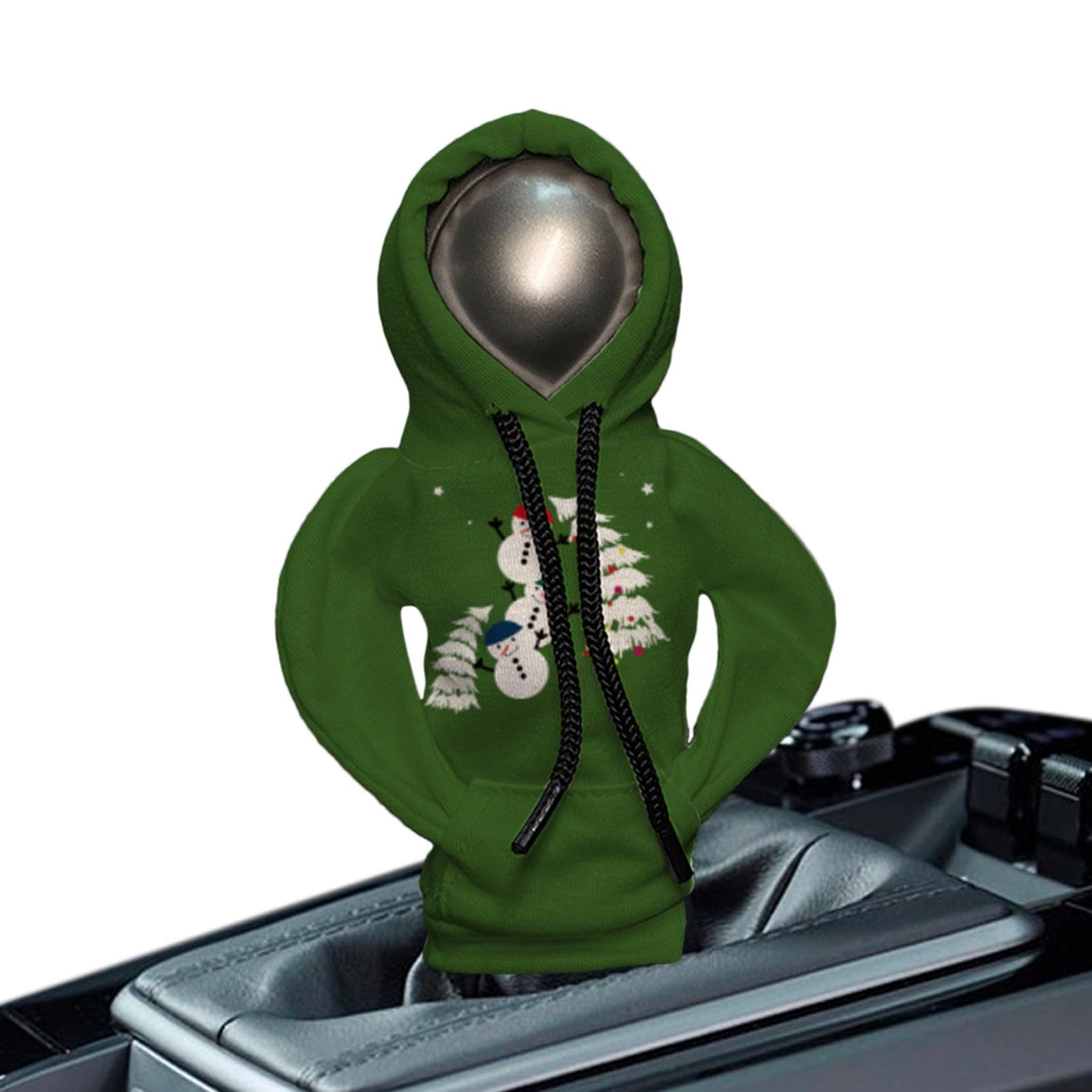 Gangschaltungs-Hoodie, Auto-Gangschaltungs-Hoodie, Kfz-Schaltknaufabdeckung, Auto-Schaltschutz-Abdeckungsschutz, automatischer Schaltknauf, Weihnachtsdruck, Hoodie-Abdeckung für Auto-Innendekoration von Generisch