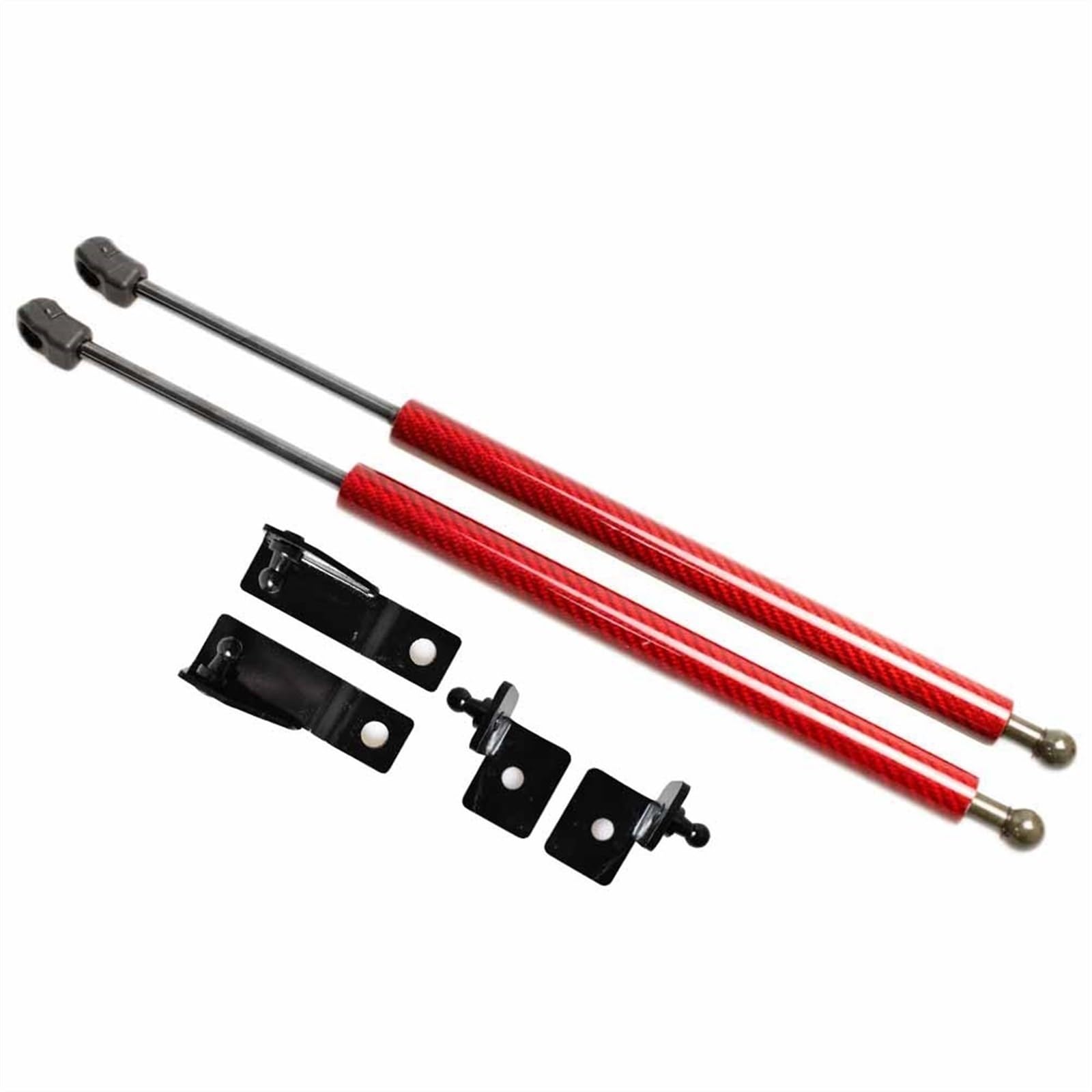 Gasfedern im Kofferraum Zwei Seiten Auto Front Hood Bonnet Modify Gas Struts Lift Support Shock Damper für Toyota für Prius (XW50) 2015-2022(Red carbon fiber) von Generisch