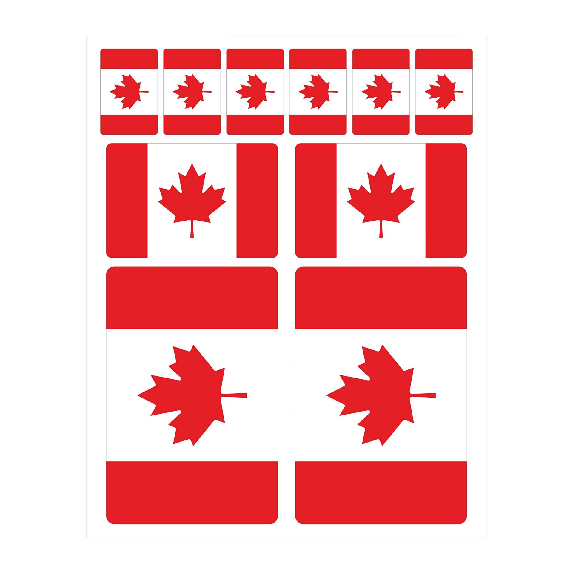 10 Stück Flaggen Aufkleber Kanada Set | Sticker Canada Autoaufkleber von marke