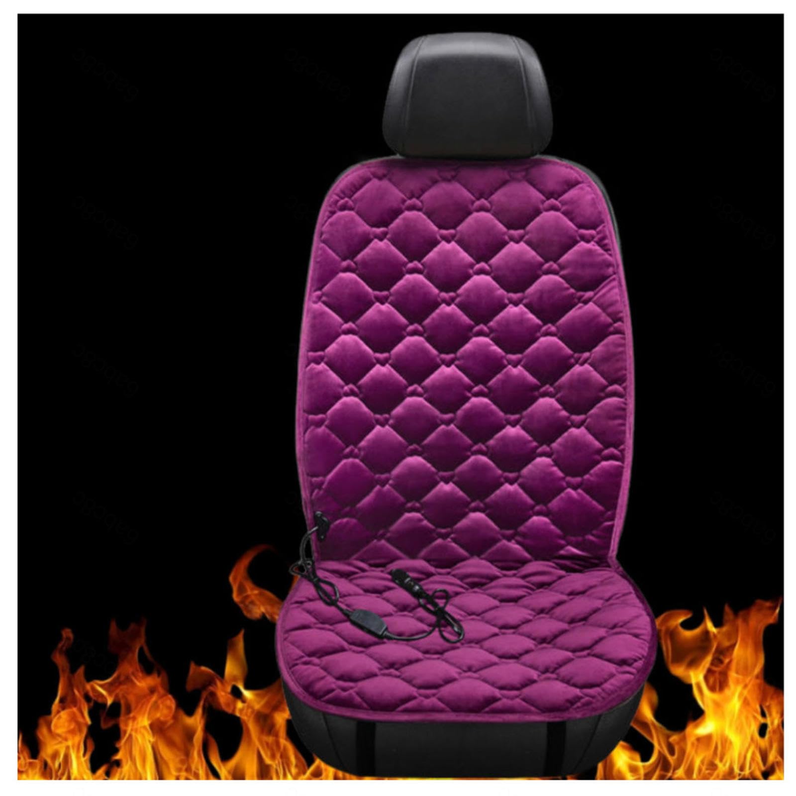 Generisch 12V Sitzheizung Auto Auflage 12v, DREI Temperaturstufen Einstellbar, GleichmäßIge Wabenheizung Autositzschoner, füR Home, Office Chair and More,Purple Singleseater von Generisch