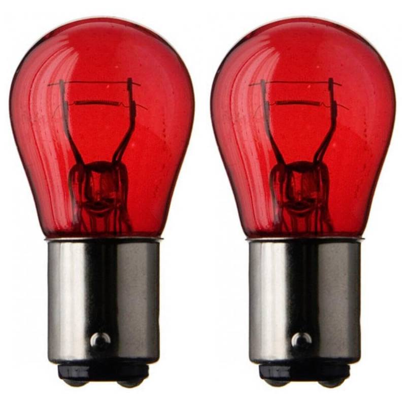 Generisch 2 x Glühlampe 12V 21/5W Bay15d rot Oldtimerbirne von Generisch