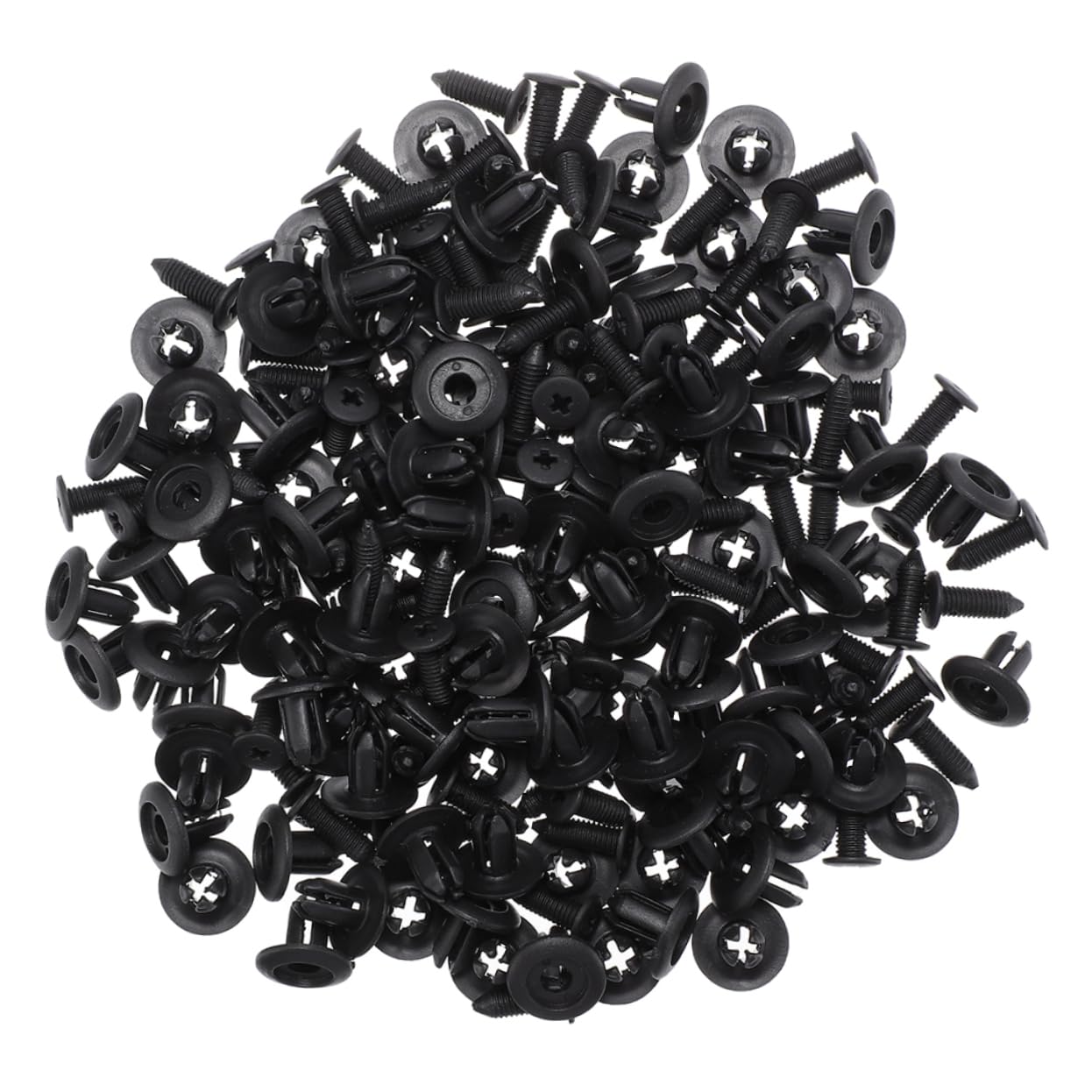 Generisch 200Pcs Pp Car Trunk Forderoter Stoßfänger Förderer Clip Push Pin Rivet Black Trim Body Clip von Generisch