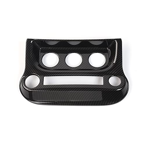 Generisch ABS Auto Klimaanlage Schalter Zentrale Armaturenbrett Konsole Dekoration Abdeckung for Jeep Wrangler 2011-2017(Carbon Fiber) von Generisch