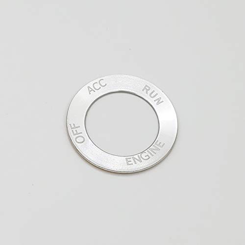 Generisch Aluminiumlegierung Auto Motor Start Stop Taste Zündung Ring Dekoration Trim Aufkleber für Dodge Challenger 2015+ (Silver) von Generisch