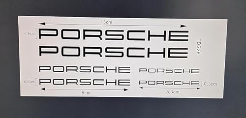 Generisch Aufkleber Aufkleber für Auto Bremszange Weiß kompatibel mit Porsche Bremssattel (schwarz) von Generisch