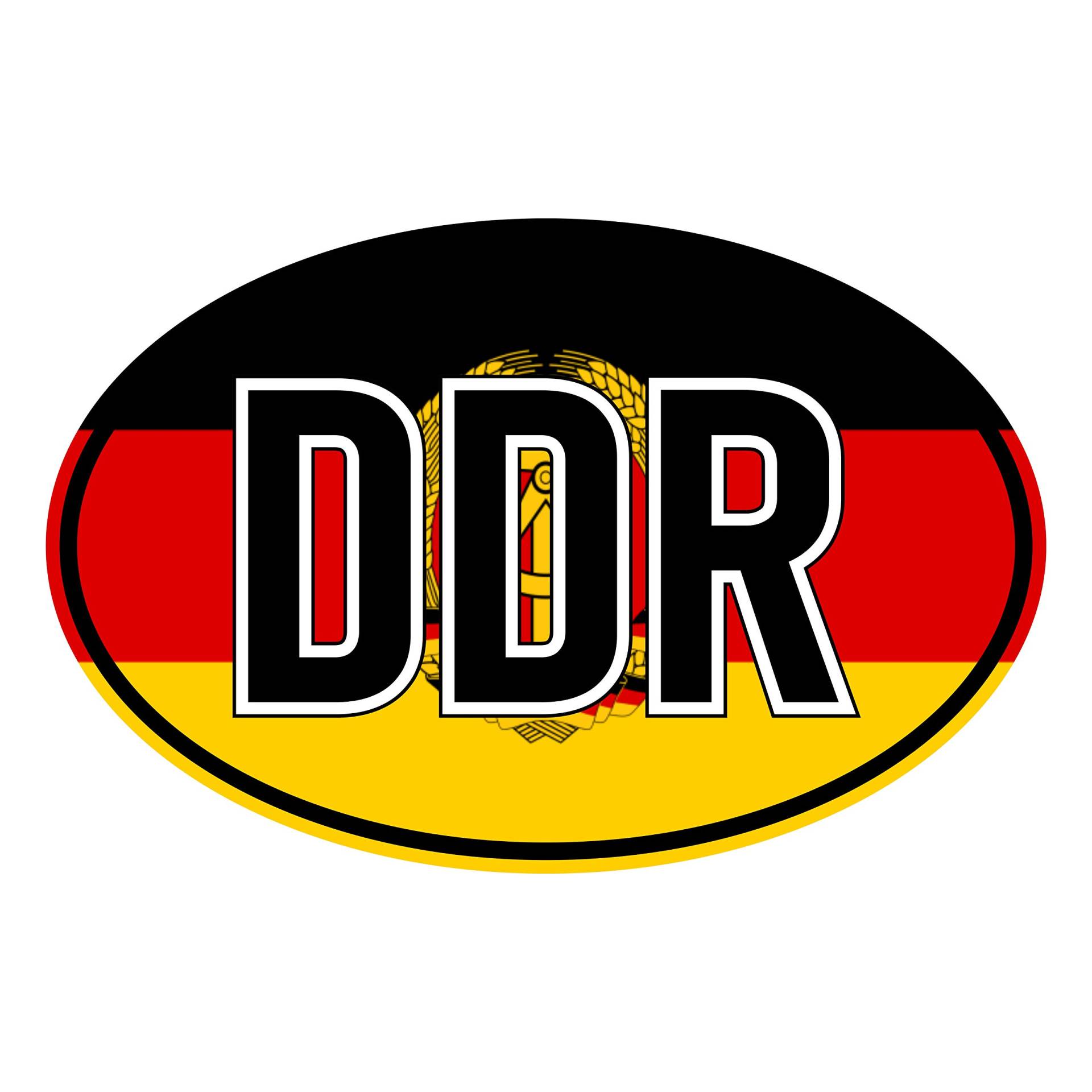 Generisch Aufkleber Länderkennzeichen DDR | Sticker | Flagge | PKW | Auto | Autoaufkleber von Grace nnvg