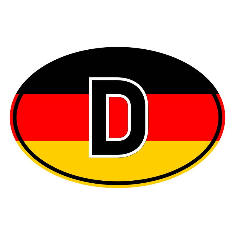 Generisch Aufkleber Länderkennzeichen Deutschland | Sticker | Flagge | PKW | Auto | Autoaufkleber von IUSOT