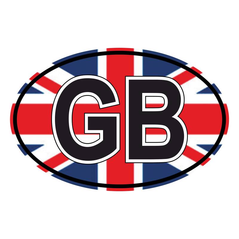 Generisch Aufkleber Länderkennzeichen Großbritannien | Sticker | Flagge | PKW | England | Autoaufkleber von IUSOT