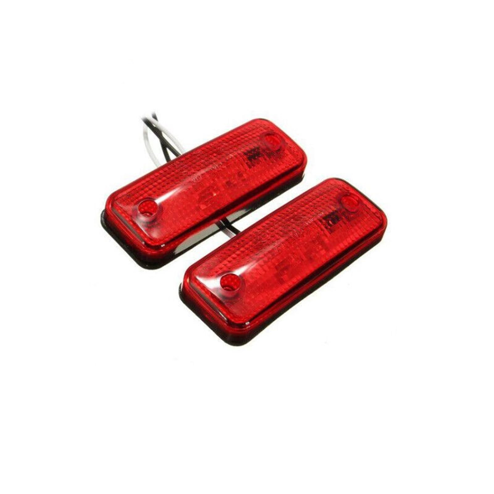 Generisch Auto-Bremslichter 1pc 10-30V Rot Weiß Bernstein Freiheit Seite Marker Anzeige Licht Für Anhänger Für Lkw Für Caravan für Signal lichter blinker E8(Rot) von Generisch