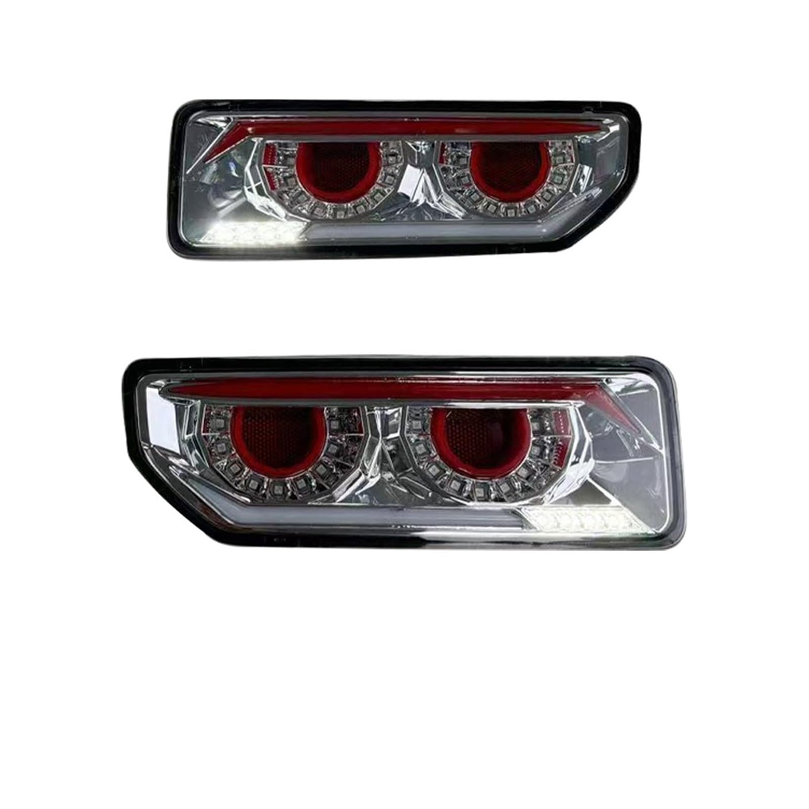 Generisch Auto Bremslichter Auto LED Rücklicht Für Suzuki Für Jimny 2019-2024 Bremse Hinten Für Reverse Tagfahrlicht Drehen Für signal lampe(Clear cover) von Generisch