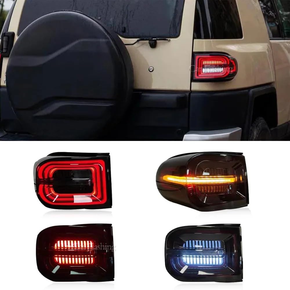 Generisch Auto-Bremslichter Für Toyota FJ Für Cruiser 07-20 rücklicht montage blinker Für signal bremslicht hinten stoßstange licht(Blau) von Generisch