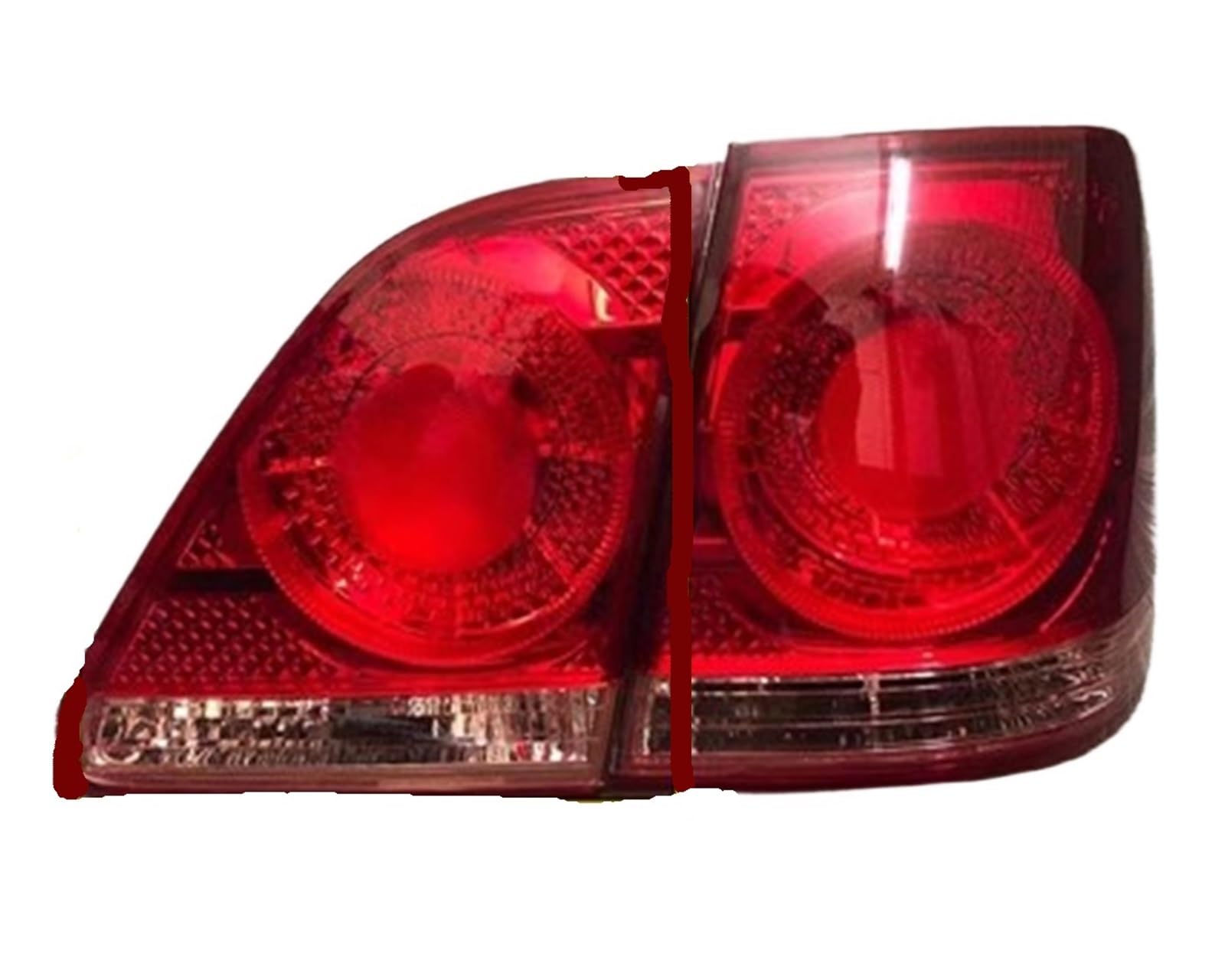 Generisch Auto-Rücklicht, Auto Hinten Lampe Rücklicht Rücklicht Bremse Rückfahrlicht Warnung Lampe Blinker für 05-09 für Toyota für Crown 12th(Right inner) von Generisch