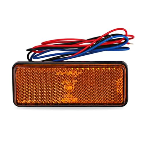 Generisch Auto-Rücklicht 12V Auto Motorrad Runde Rücklichter/Blinker Licht/ATV Reflektoren/Lkw Seite Marker Warnleuchten 24SMD Zubehör Anhängerbeleuchtung(RGB) von Generisch