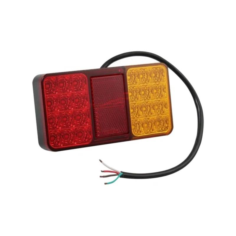 Generisch Auto-Rücklicht 1PCS 12V 24V Rücklicht Rücklicht Blinker für Signal Anzeige Bremsleuchte Hinten Bremslicht für Auto für Lkw Anhänger für Wohnwagen für Wohnmobil von Generisch